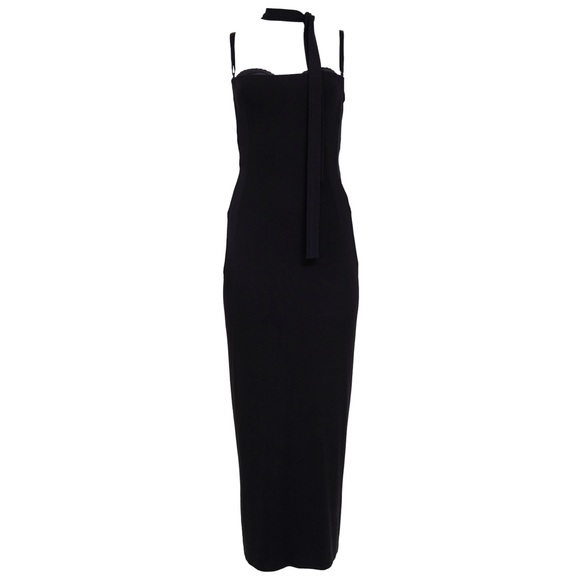 Dolce & Gabbana S/S 2001 Black Bodycon Strap Backless Runway Dress